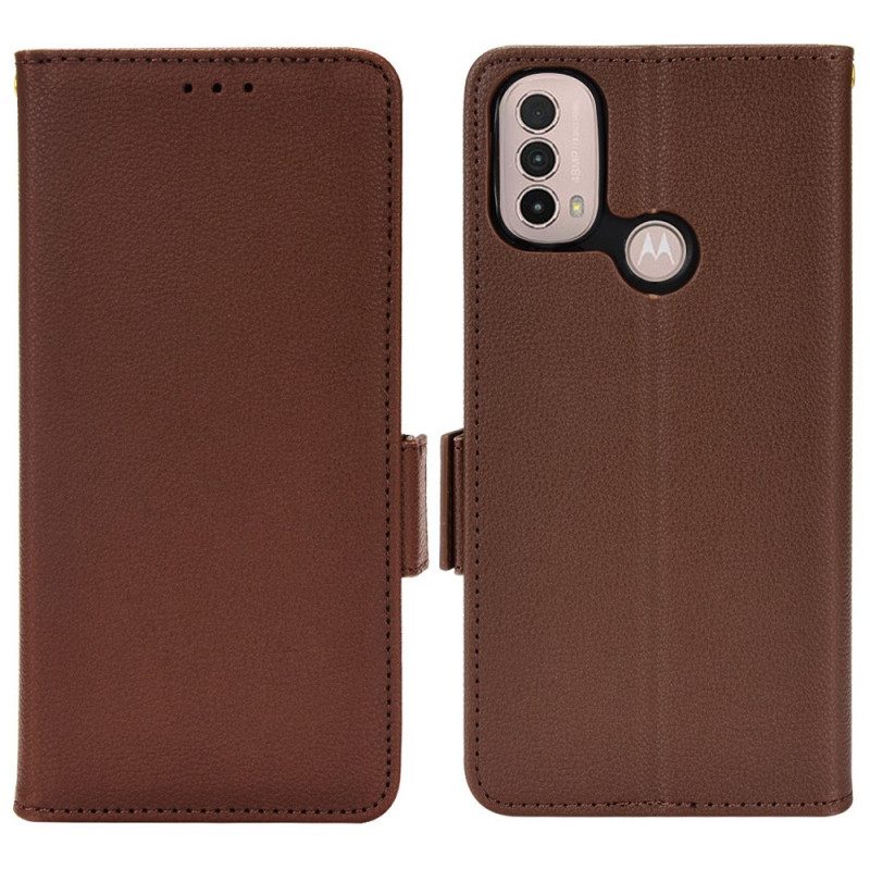 Folio-hoesje voor Moto E40 / E30 / E20 Flip Case Flap Dubbele Nieuwe Kleuren