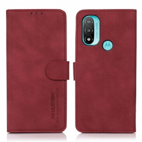 Folio-hoesje voor Moto E40 / E30 / E20 Khazneh Modieus Leereffect