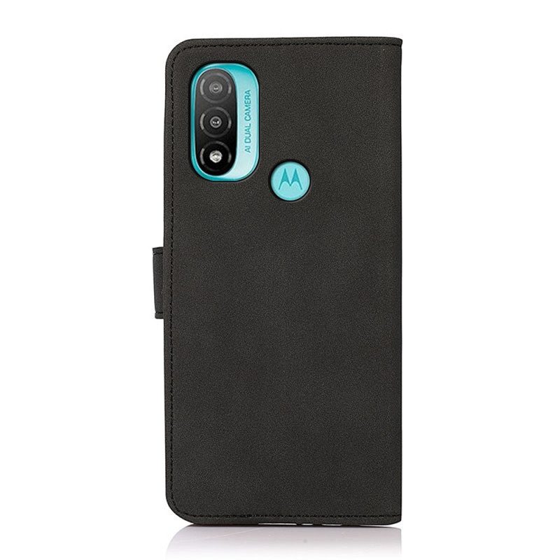 Folio-hoesje voor Moto E40 / E30 / E20 Khazneh Modieus Leereffect