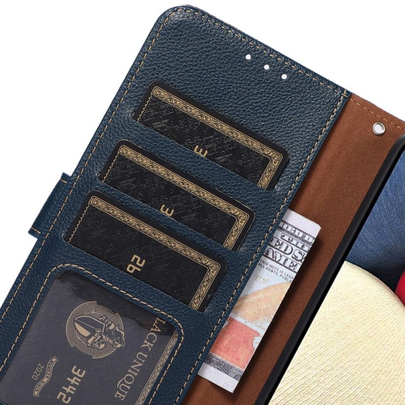 Folio-hoesje voor Moto E40 / E30 / E20 Lychee-stijl Rfid Khazneh