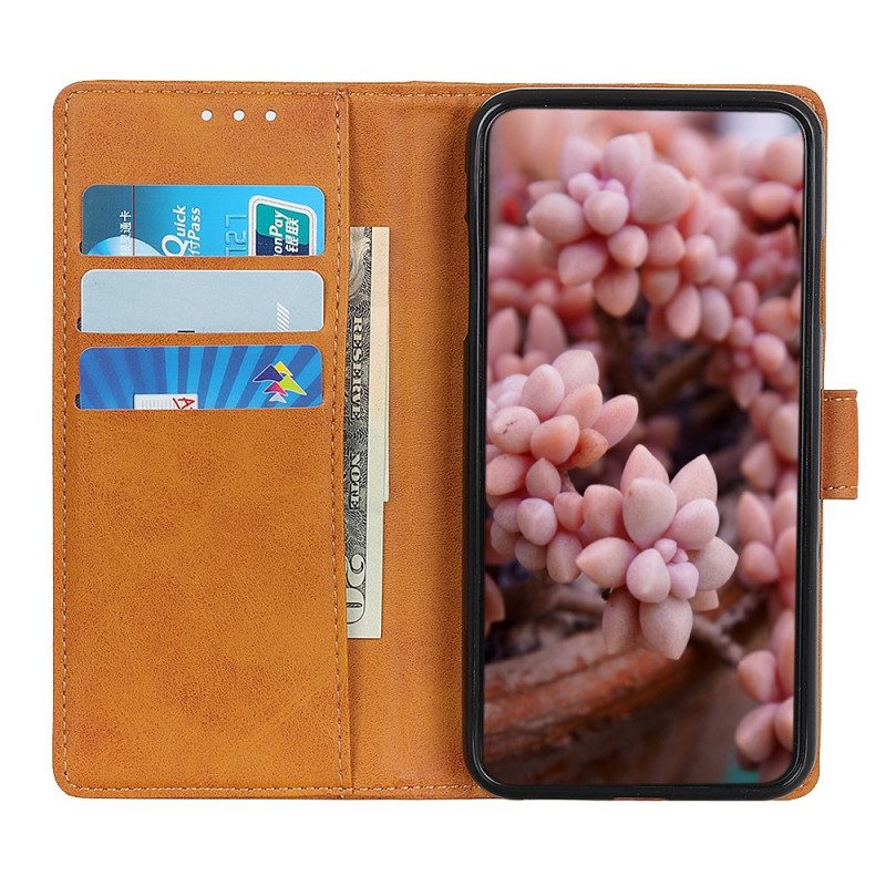 Folio-hoesje voor Moto E40 / E30 / E20 Retro Mat Leereffect