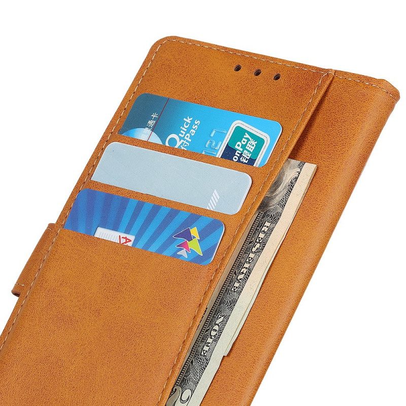 Folio-hoesje voor Moto E40 / E30 / E20 Retro Mat Leereffect