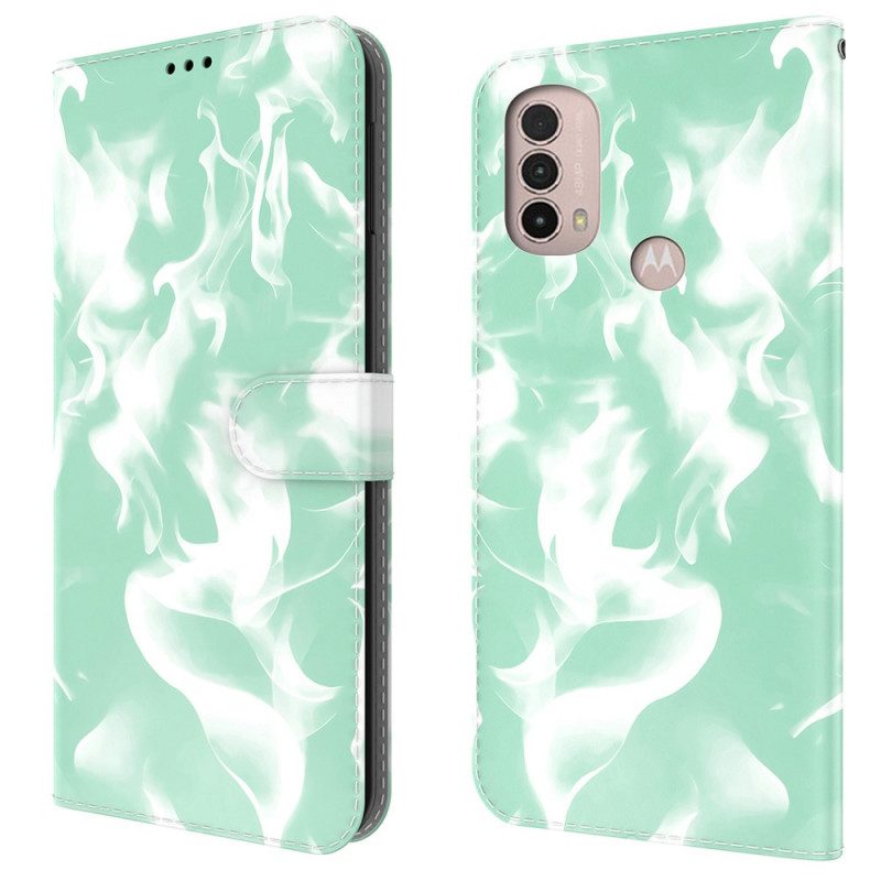 Leren Hoesje voor Moto E40 / E30 / E20 Abstract Patroon