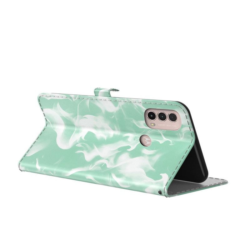 Leren Hoesje voor Moto E40 / E30 / E20 Abstract Patroon