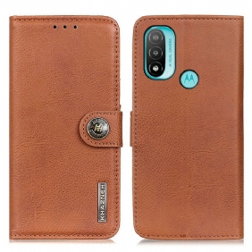 Leren Hoesje voor Moto E40 / E30 / E20 Imitatieleer Khazneh