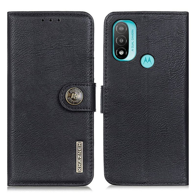 Leren Hoesje voor Moto E40 / E30 / E20 Imitatieleer Khazneh