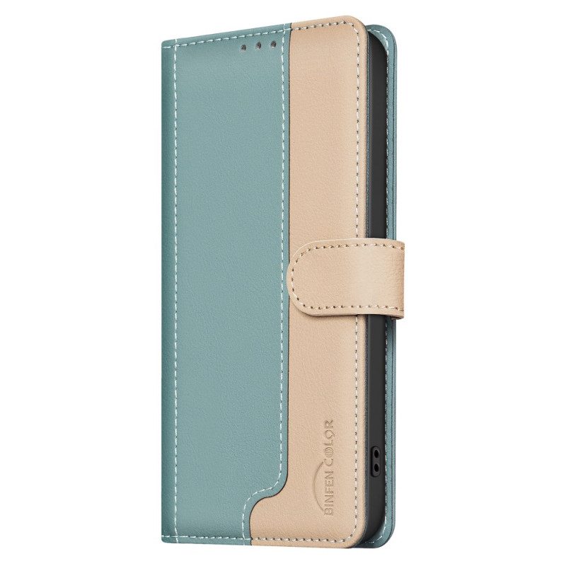 Leren Hoesje Voor Xiaomi 14t Tweekleurige Binfen Kleur