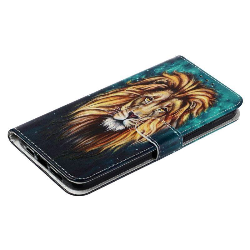 Leren Hoesje Xiaomi 14t Leeuw Bescherming Hoesje