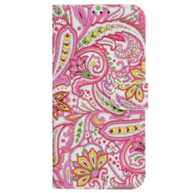 Leren Hoesje Xiaomi 14t Premium Bloemmotief