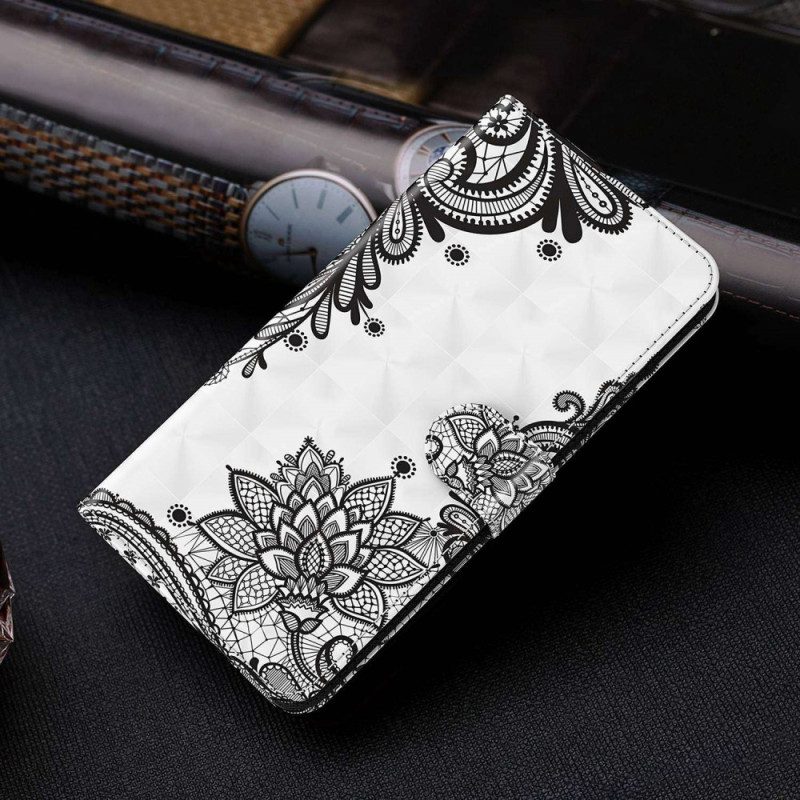 Flip Case voor Xiaomi Redmi 10A Met Ketting Kant Met Bandjes