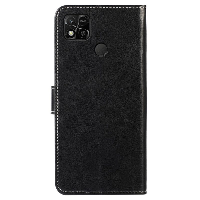 Folio-hoesje voor Xiaomi Redmi 10A Couture-leereffect