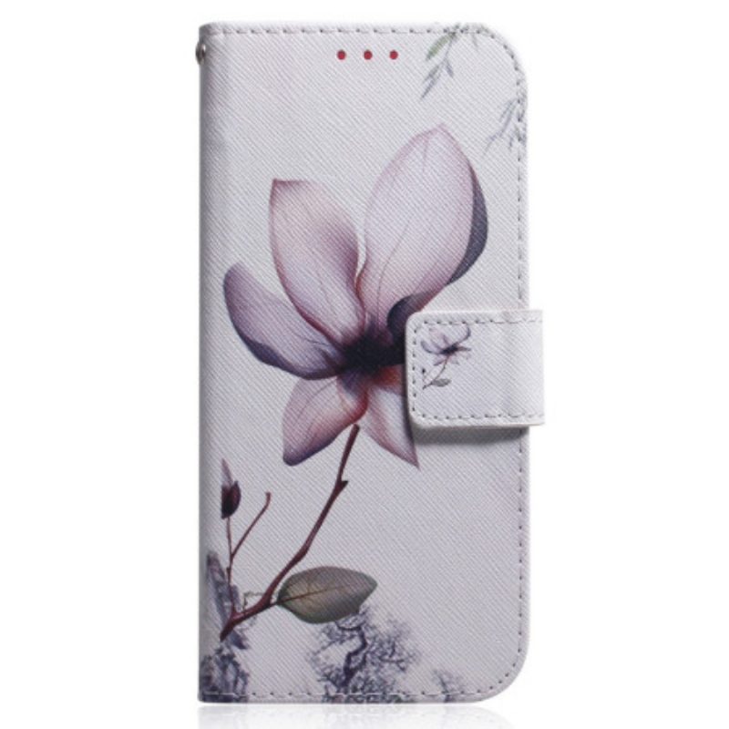 Folio-hoesje voor Xiaomi Redmi 10A Roze Bloem