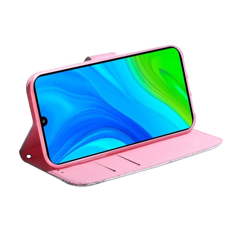 Folio-hoesje voor Xiaomi Redmi 10A Roze Bloem