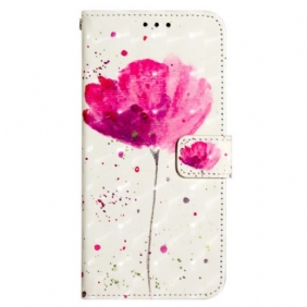 Hoesje Folio-hoesje voor Xiaomi Redmi 10A Met Ketting Band Poppy