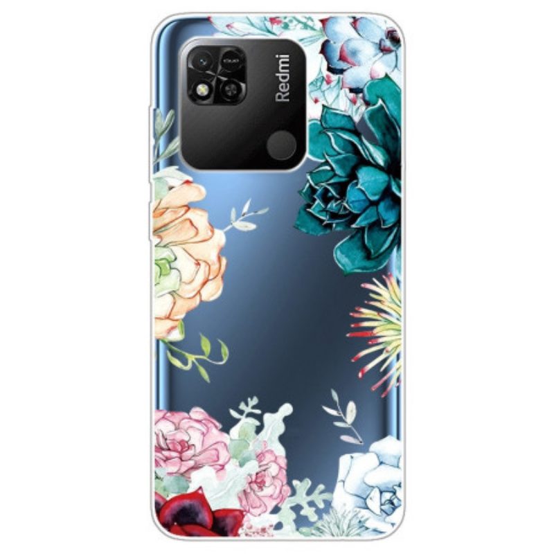 Hoesje voor Xiaomi Redmi 10A Naadloze Aquarel Bloemen