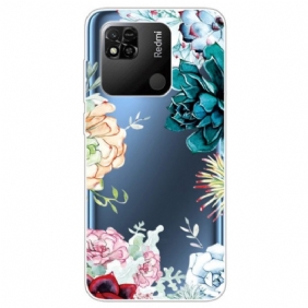 Hoesje voor Xiaomi Redmi 10A Naadloze Aquarel Bloemen