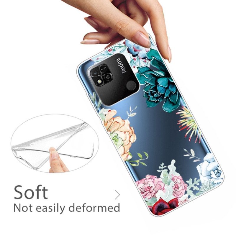 Hoesje voor Xiaomi Redmi 10A Naadloze Aquarel Bloemen