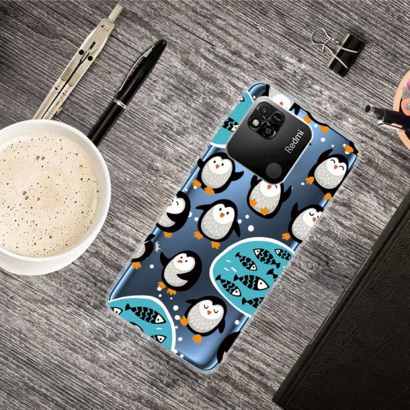 Hoesje voor Xiaomi Redmi 10A Naadloze Pinguïns