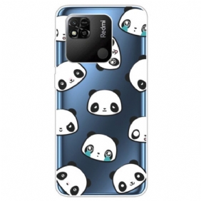 Hoesje voor Xiaomi Redmi 10A Naadloze Schattige Panda's