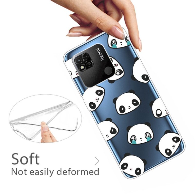 Hoesje voor Xiaomi Redmi 10A Naadloze Schattige Panda's