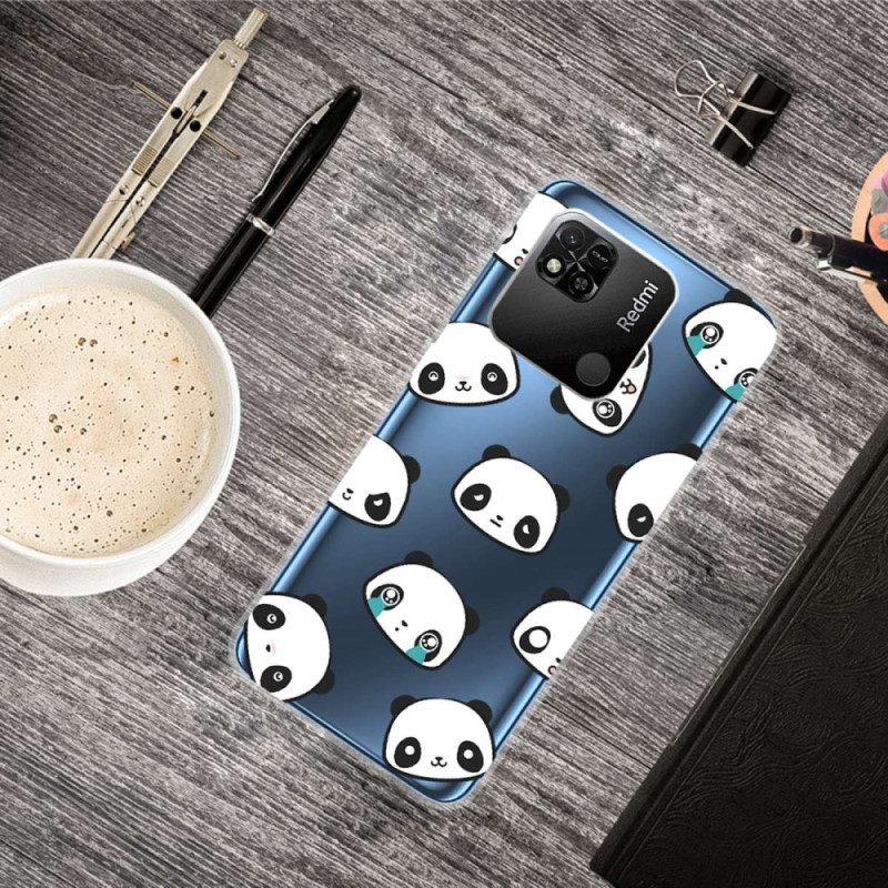 Hoesje voor Xiaomi Redmi 10A Naadloze Schattige Panda's