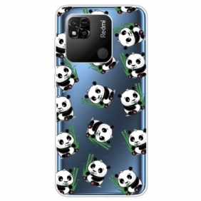 Hoesje voor Xiaomi Redmi 10A Transparante Kleine Panda's