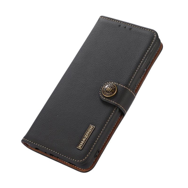 Leren Hoesje voor Xiaomi Redmi 10A Khazneh Rfid-riem