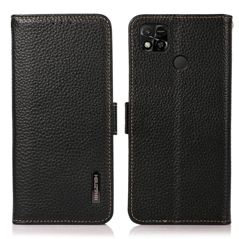 Leren Hoesje voor Xiaomi Redmi 10A Lychee Leer Khazneh Rfid