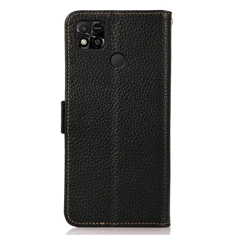 Leren Hoesje voor Xiaomi Redmi 10A Lychee Leer Khazneh Rfid