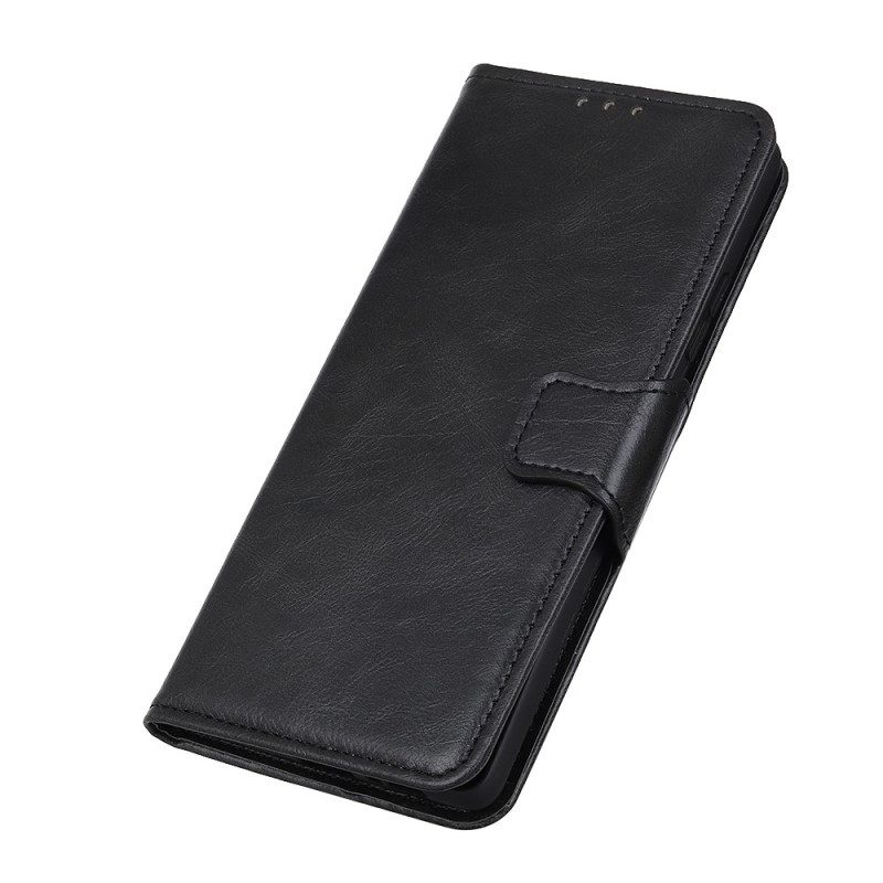 Leren Hoesje voor Xiaomi Redmi 10A Stijl Lederen Gesp Omkeerbaar