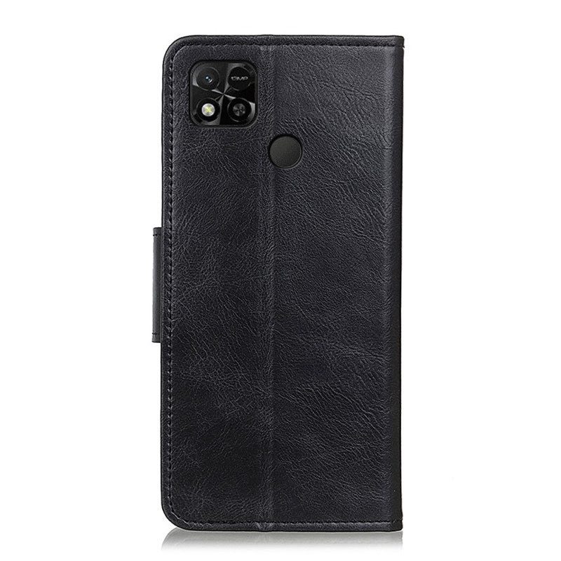 Leren Hoesje voor Xiaomi Redmi 10A Stijl Lederen Gesp Omkeerbaar