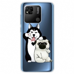 Telefoonhoesje voor Xiaomi Redmi 10A Transparante Grappige Honden