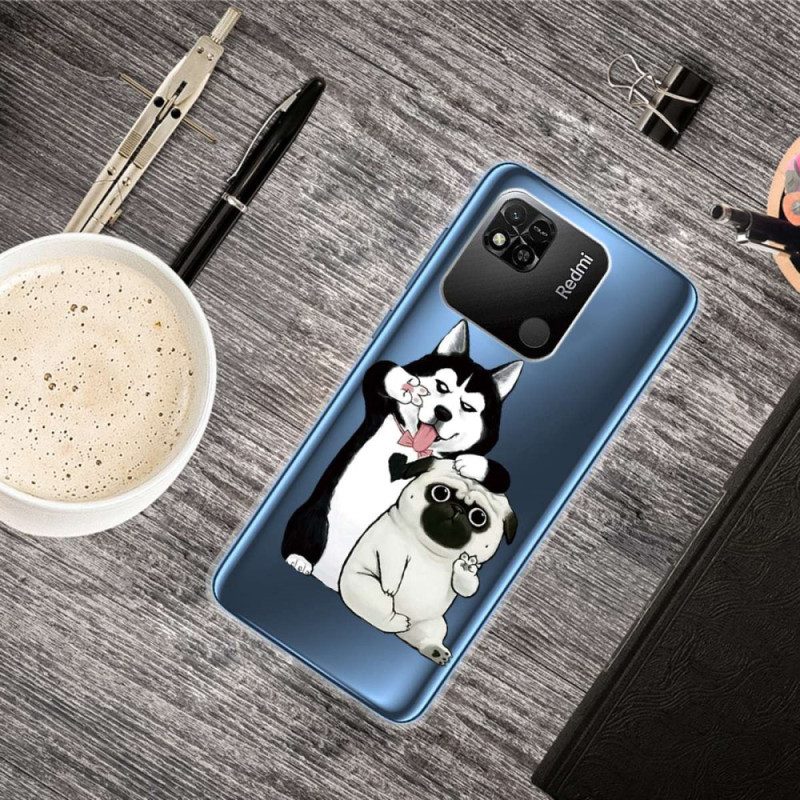 Telefoonhoesje voor Xiaomi Redmi 10A Transparante Grappige Honden