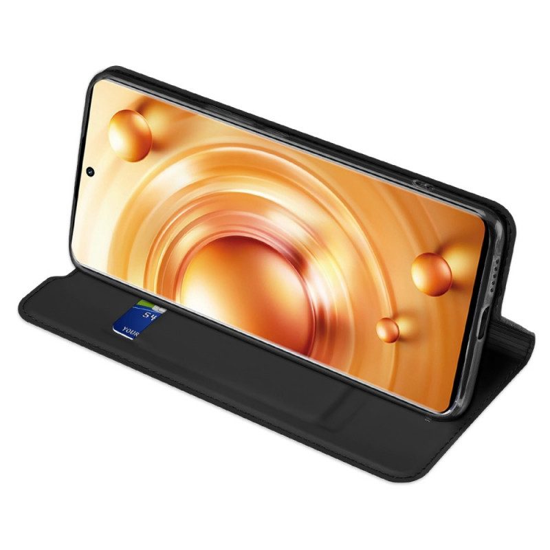 Bescherming Hoesje voor Vivo X80 Pro Folio-hoesje Skin-pro-serie Dux Ducis