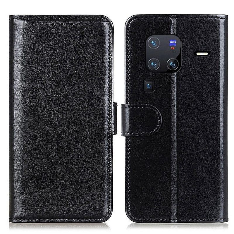 Flip Case voor Vivo X80 Pro Finesse Van Kunstleer