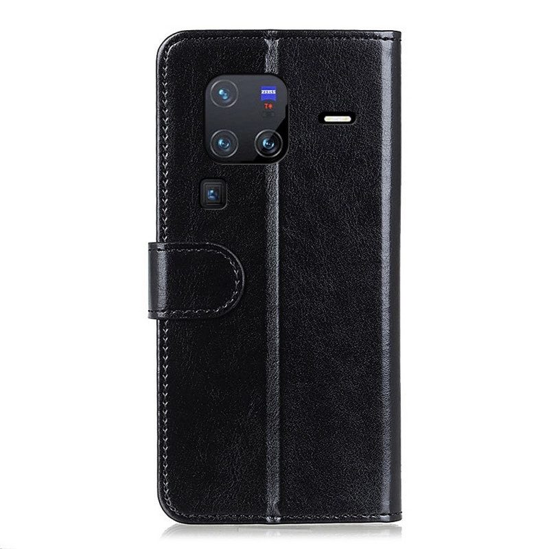 Flip Case voor Vivo X80 Pro Finesse Van Kunstleer