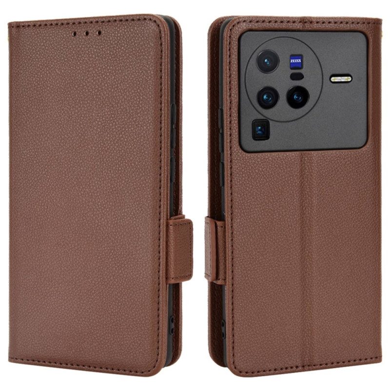 Folio-hoesje voor Vivo X80 Pro Flip Case Flap Dubbele Nieuwe Kleuren