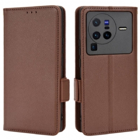 Folio-hoesje voor Vivo X80 Pro Flip Case Flap Dubbele Nieuwe Kleuren