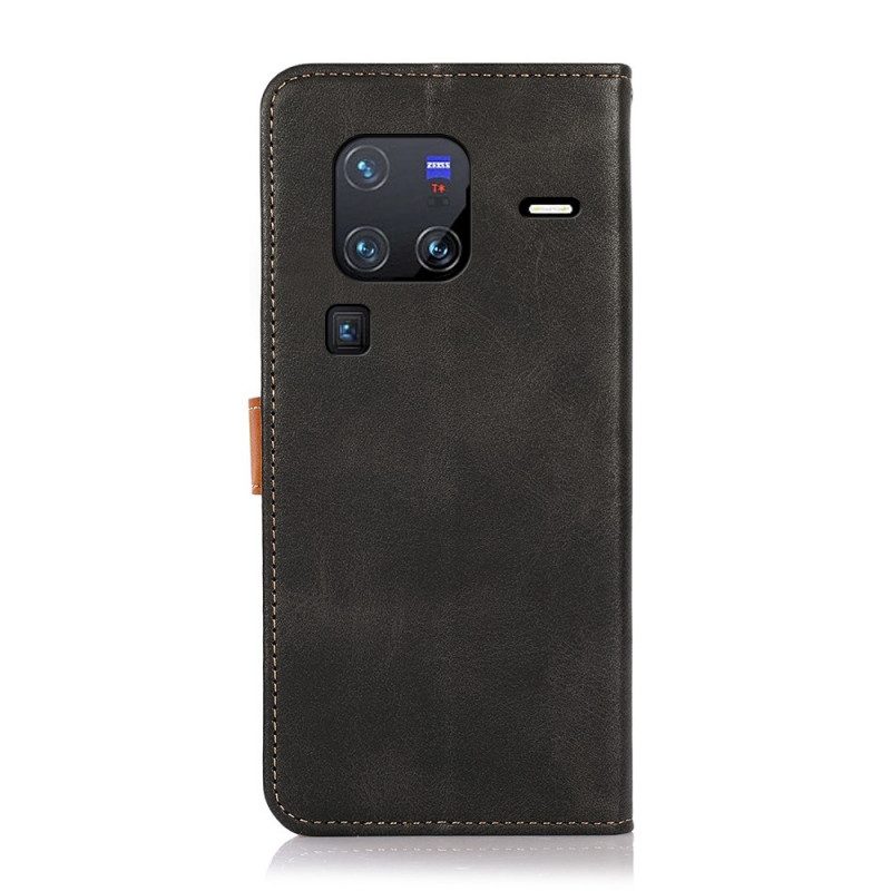 Folio-hoesje voor Vivo X80 Pro Met Khazneh-riem