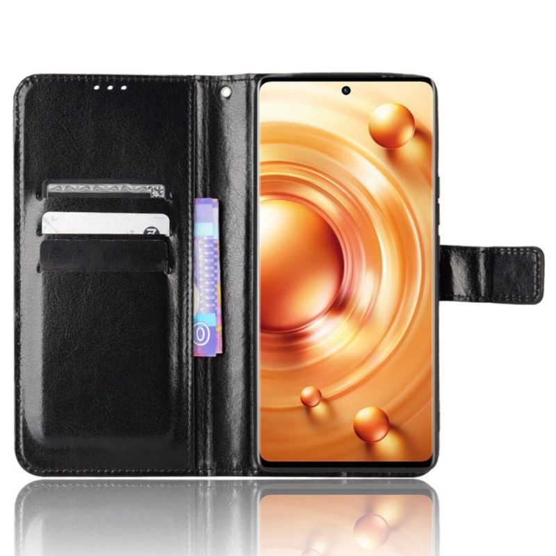 Leren Hoesje voor Vivo X80 Pro Flitsende Klassieker