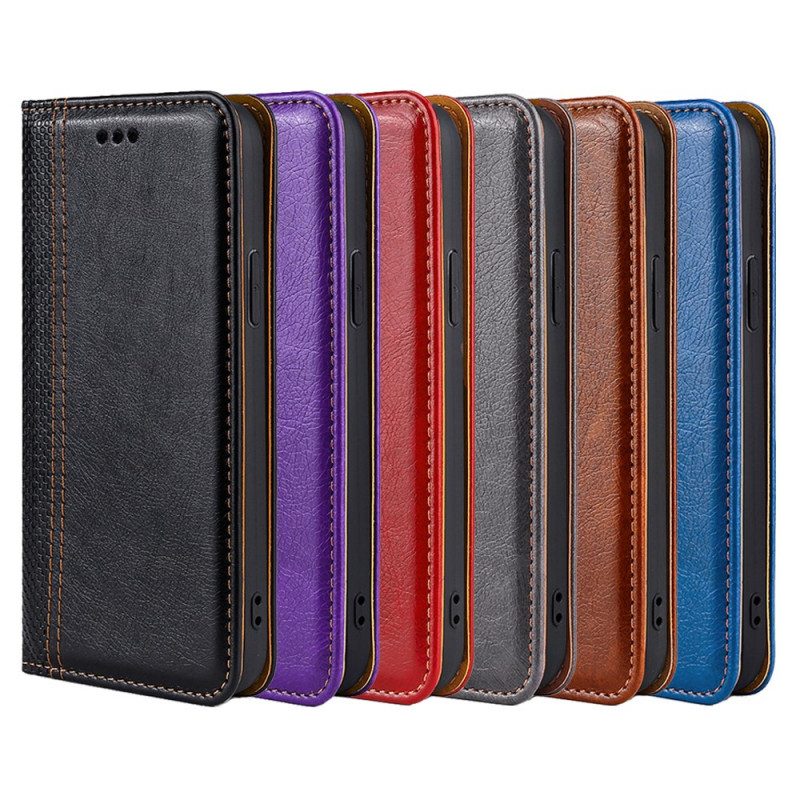 Bescherming Hoesje voor Samsung Galaxy A03s Folio-hoesje Vintage Lederen Stijl