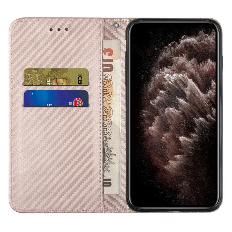 Bescherming Hoesje voor Samsung Galaxy A03s Met Ketting Folio-hoesje Band Van Koolstofvezel