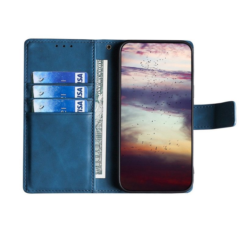 Flip Case voor Samsung Galaxy A03s Krokodillenhuid-effect