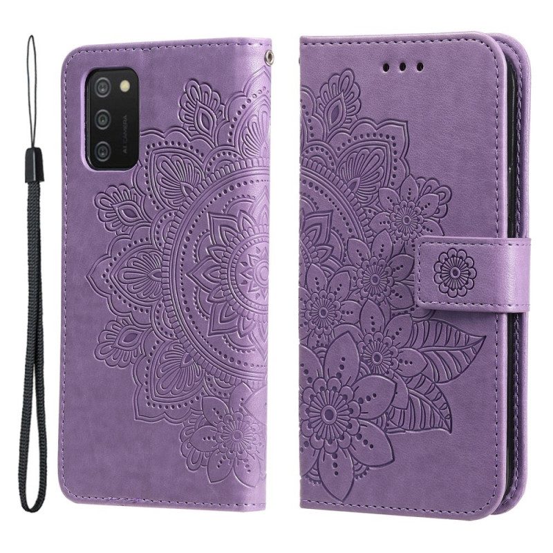 Folio-hoesje voor Samsung Galaxy A03s Bloemmandala