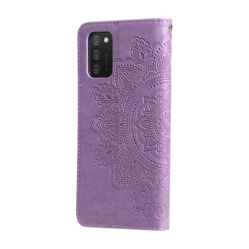 Folio-hoesje voor Samsung Galaxy A03s Bloemmandala