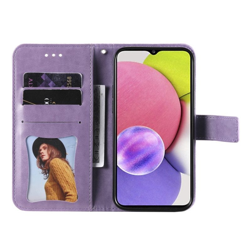 Folio-hoesje voor Samsung Galaxy A03s Bloemmandala