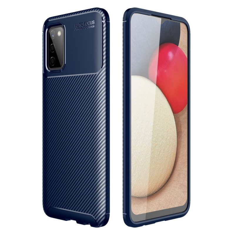 Hoesje voor Samsung Galaxy A03s Flexibele Koolstofvezel