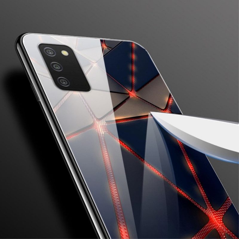 Hoesje voor Samsung Galaxy A03s Gehard Glas Piano In De Nacht