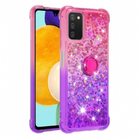 Hoesje voor Samsung Galaxy A03s Glitter Ringbeugel