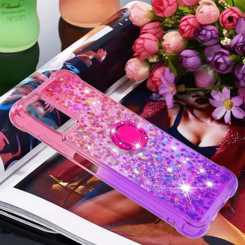 Hoesje voor Samsung Galaxy A03s Glitter Ringbeugel